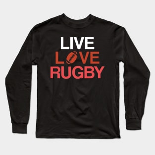 LIVE LOVE RUGBY - MINIMALIST Long Sleeve T-Shirt